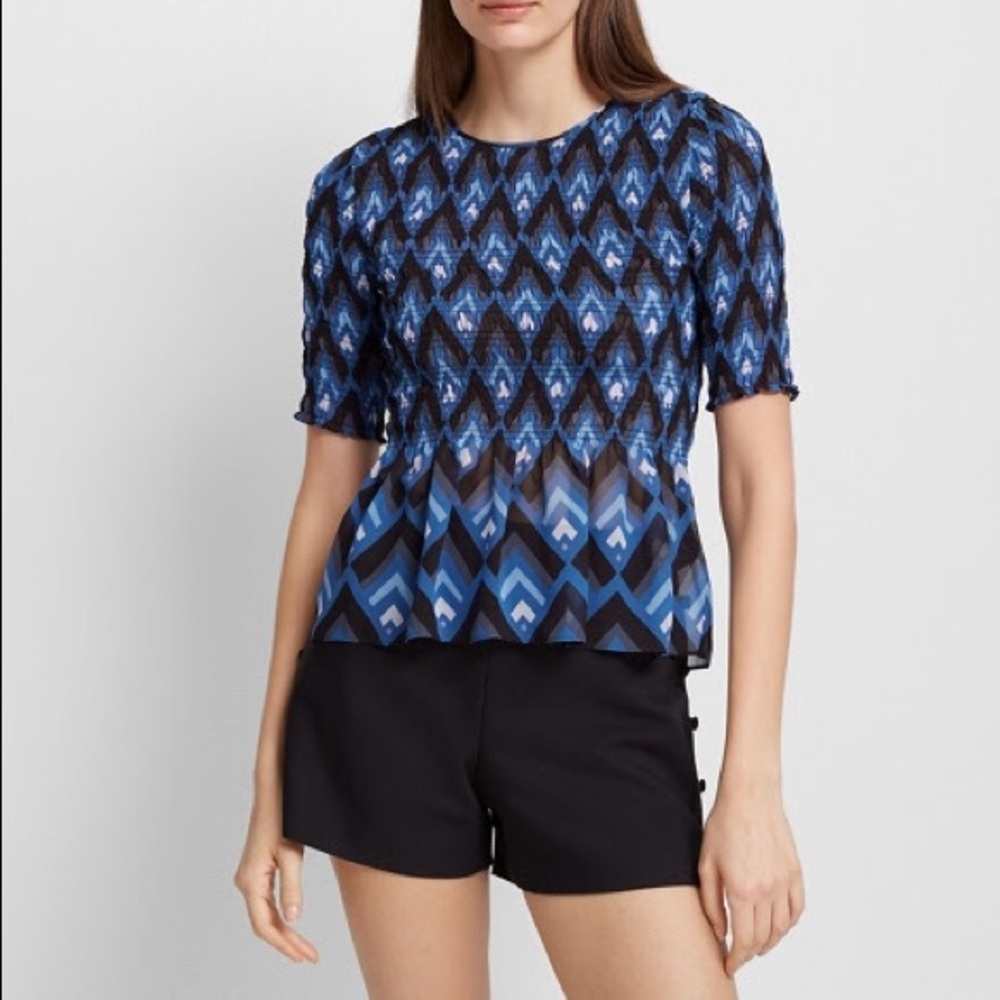 Club Monaco printed peplum top